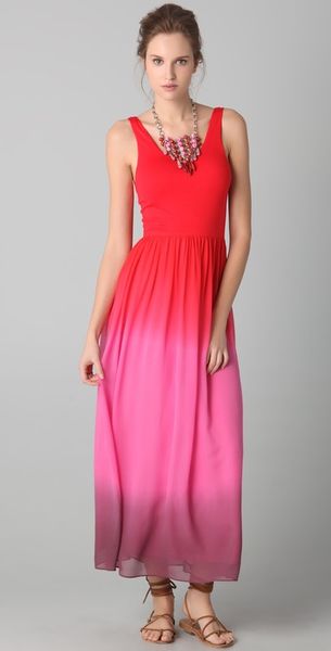 Alice + Olivia Claire Tank Maxi Dress in Pink (red) - Lyst