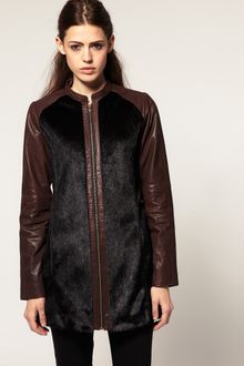 ASOS Collection Asos Premium Leather and Faux Fur Jacket - Lyst