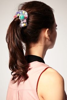 ASOS Collection Limited Edition Spot Net Pom Pom Stetch Hairbands - Lyst