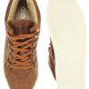 Asos Asos Padded Cuff Leather Mid Cut Trainers in Brown for Men - Lyst