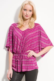 Bobeau Drawstring Waist Stripe Tunic - Lyst