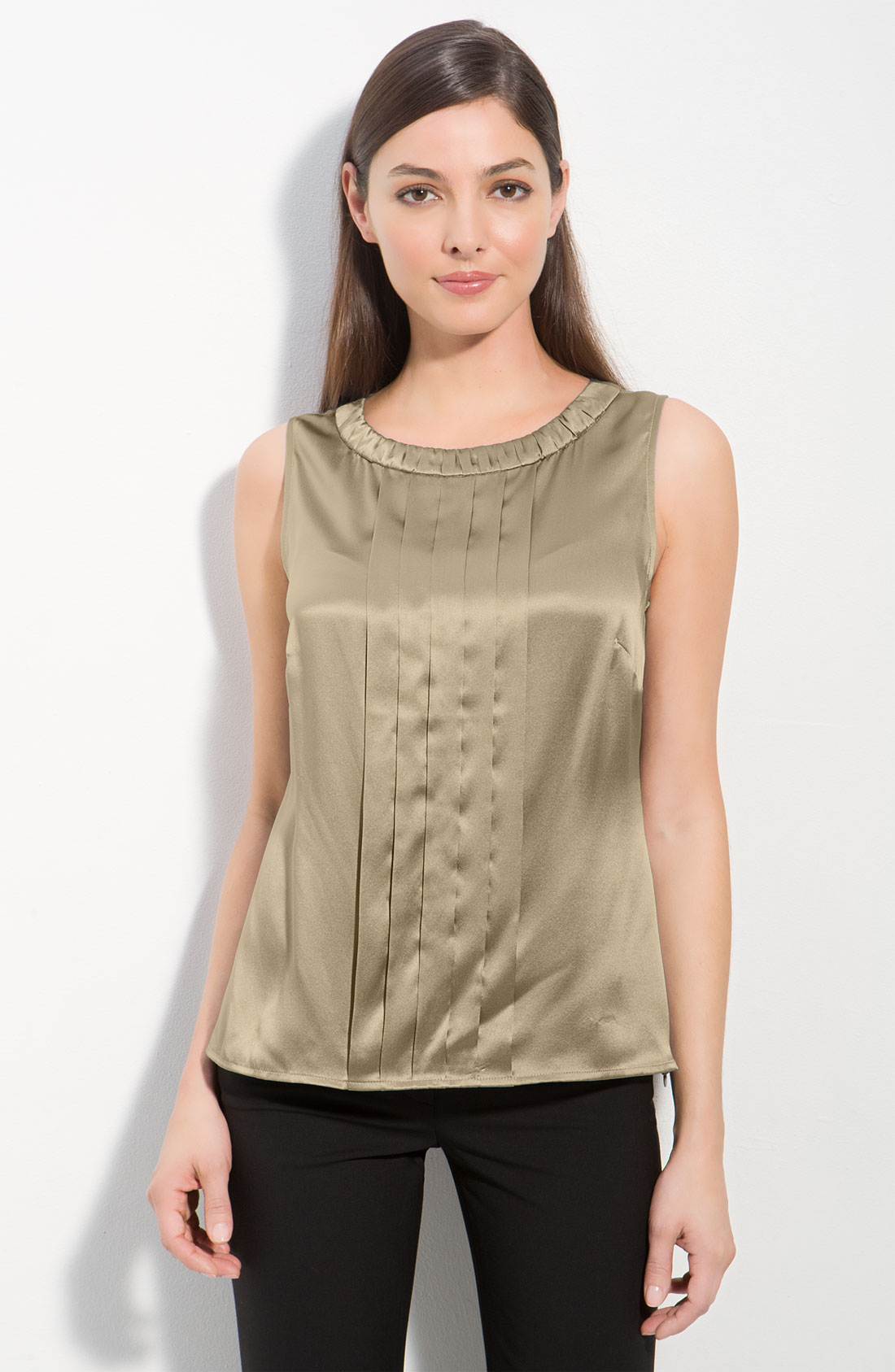 Classiques Entier Silk Charmeuse Blouse in Gold (dark champagne) | Lyst