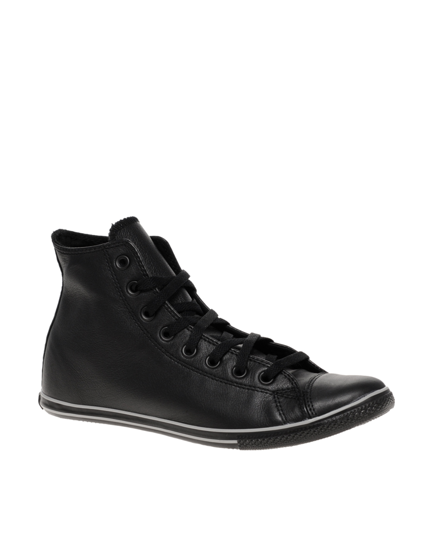 leather black plimsolls