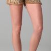 Current/elliott Boyfriend Leopard Print Shorts in Animal (camel) - Lyst