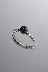 David Yurman Dy Elements Ring, Black Diamond, 6mm
