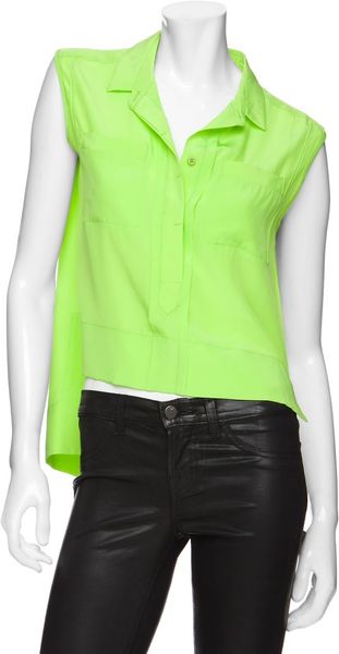 Diane Von Furstenberg Sleeveless Buttondown - Lyst