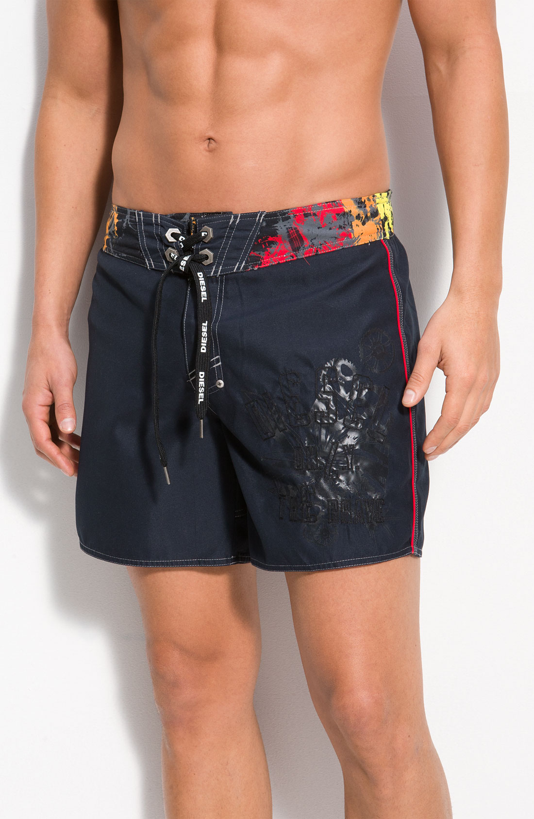 Diesel Blans Swim Shorts in Black for Men Lyst