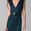 Doo. Ri Long V Neck Dress with Belt in Blue (teal) - Lyst