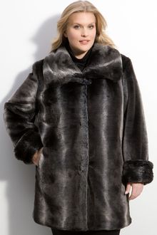 Gallery Faux Fur Coat - Lyst