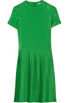 Jil Sander Lumen Pleated Crepe Dress - Lyst