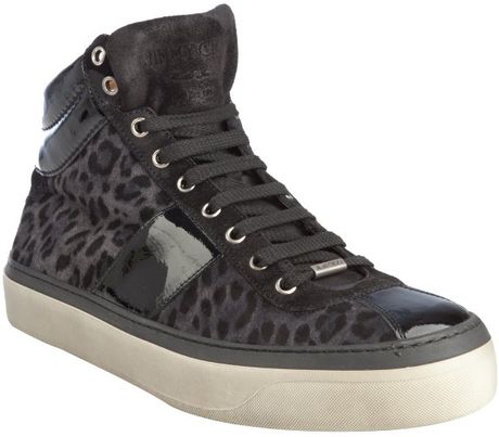 Jimmy Choo Suede Belgravia Hitop Sneakers in Gray for Men (grey) - Lyst