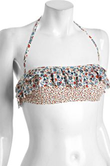 Marc By Marc Jacobs  Floral/tutti Fruity Double Ruffle Bandeau Bikini Top - Lyst