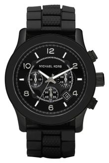 Michael Kors  Watches Nordstrom on Kors Michael Kors Large Runway Silicone Wrap Watch In Black For Men