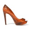 Miu Miu Open Toe Platform Pump in Orange (papaya orange) - Lyst