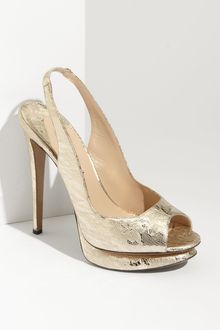 Nicholas Kirkwood Metallic Lace Slingback Pump - Lyst
