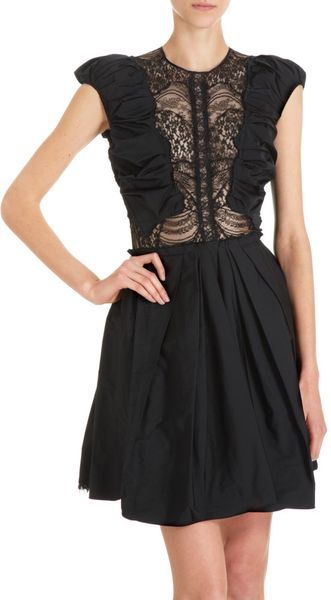 Nina Ricci Lace Inset Dress - Lyst