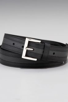 Prada Saffiano Stripes Belt - Lyst