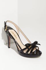 Prada Bow Platform Slingback Sandal