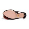Prada Rosette Trim Platform Sandal in Black (nero/ rosso) - Lyst