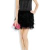 Theory Caliay Polymembrane Brushedsatin and Feather Dress in Black (gray) - Lyst