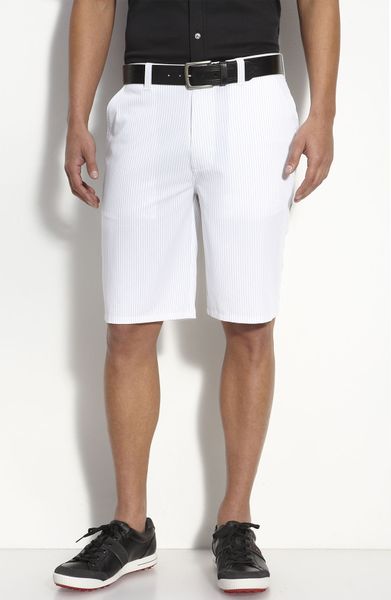 Travis Mathew Kings Flat Front Golf Shorts in White for Men | Lyst