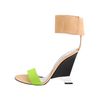 Diane Von Furstenberg Elan Leather and Rubber Wedges in Multicolor (green) - Lyst