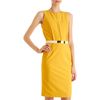 Fendi Pintuck Sheath Dress in Yellow - Lyst