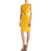 Fendi Pintuck Sheath Dress in Yellow - Lyst