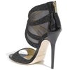 Jimmy Choo Leila Mesh Sandal in Black (black glitter) - Lyst