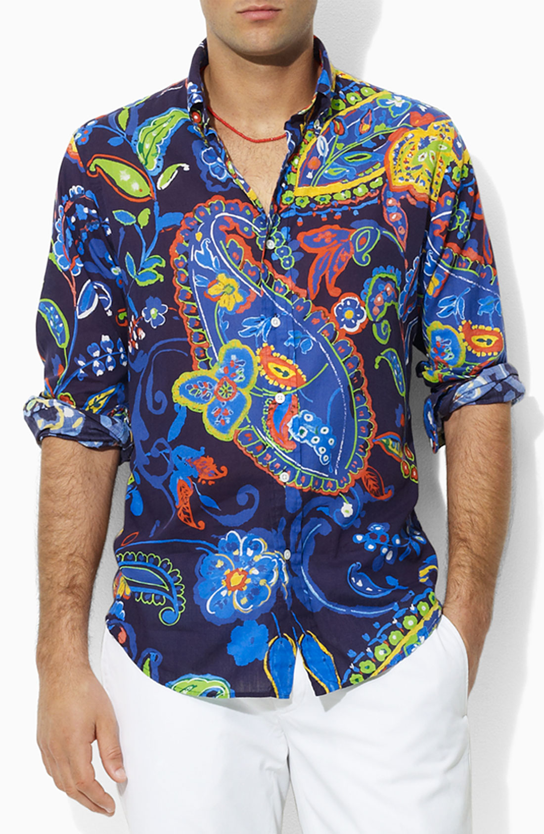 Polo Ralph Lauren Twill Paisley Sport Shirt in Blue for Men (navy paisley) Lyst