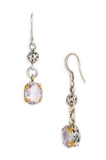 Lois Hill Rose De France Small Oval Drop Earrings - Lyst