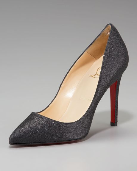 Christian Louboutin Pigalle Glitter Pump in Black - Lyst