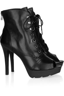 Pour La Victoire Lonlee Open-toe Leather Ankle Boots - Lyst