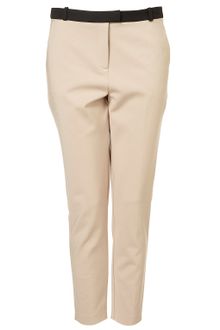 Topshop Contrast Waistband Trouser - Lyst