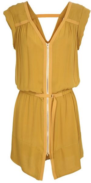 A.L.C. Crepe Silk Drawstring Dress - Lyst