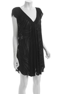 Diane Von Furstenberg Black Zebra Burnout Uday Draped Front Coverup - Lyst
