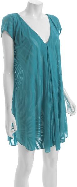 Diane Von Furstenberg  Burnout Uday Draped Front Coverup - Lyst