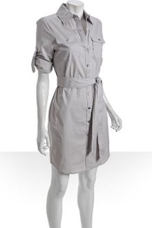 Ellen Tracy Stretch Cotton Belted Shirtdress - Lyst