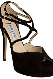 Jimmy Choo  Suede Fairview Peep Toe Platform Sandals - Lyst