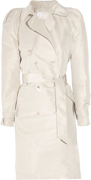 Lanvin Embellished Taffeta Trench Coat - Lyst
