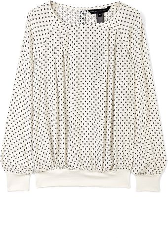  Silver Birch Cleo Jersey Back Spotty Silk Top 