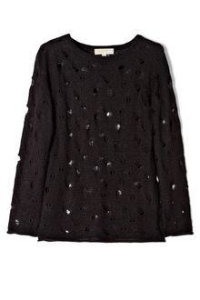 Michael by Michael Kors Drop Stitch Mohair Mix Sweater - Lyst