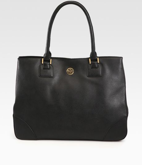Tory Burch Robinson East to West Tote Bag in Black - Lyst