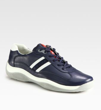 Leather Lace-up Sneakers 