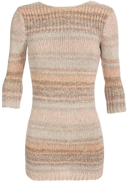 Opening Ceremony Printed Cotton Knit MiniDress in Beige (oatmeal) - Lyst