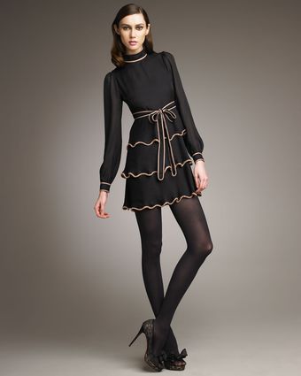 RED Valentino Tiered Dress - Lyst