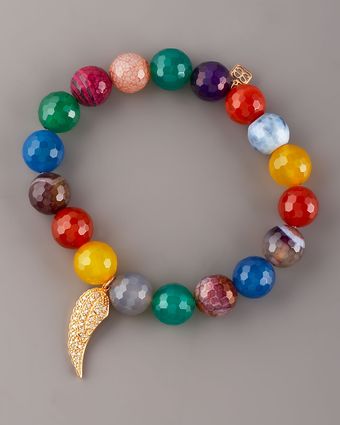 Sydney Evan Agate & Pave Diamond Bracelet - Lyst