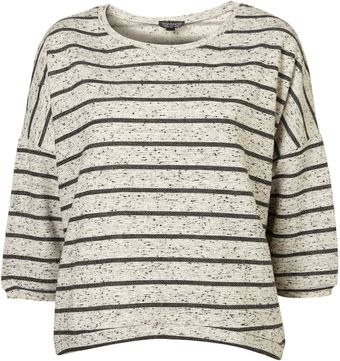 Topshop Speckle Stripe Sweat - Lyst