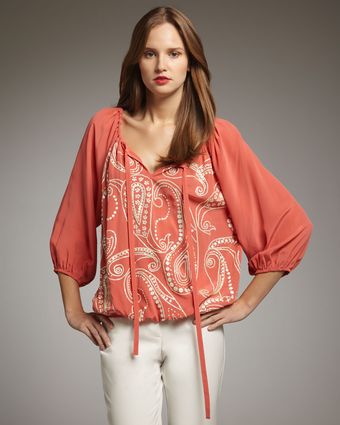Trina Turk Traveler Paisley Blouse - Lyst