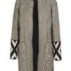 Fendi Lattice Woven Leather Overcoat in Black (black white) - Lyst